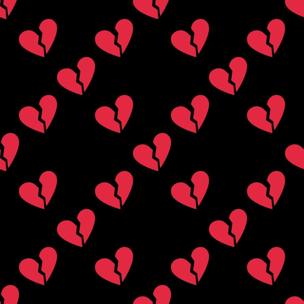Broken Heart seamless pattern heartbreak background vector