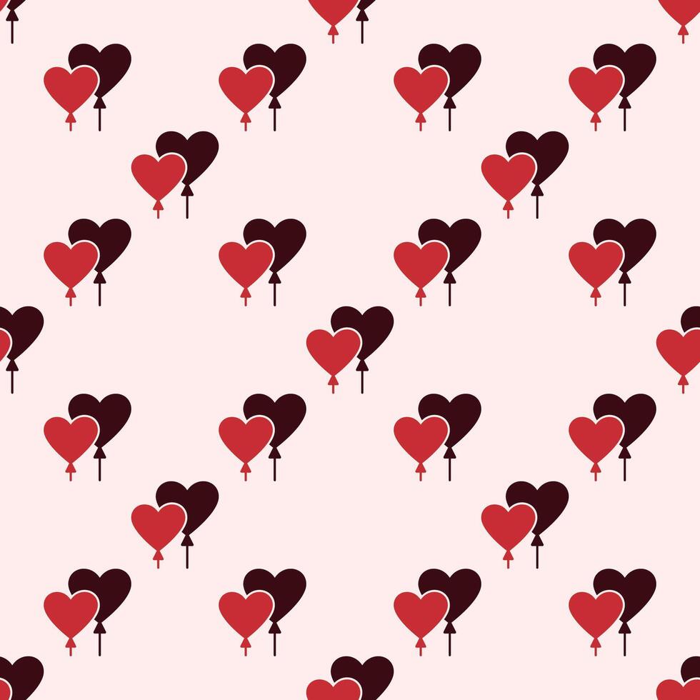 Heart balloons love and passionate emotion creative background vector