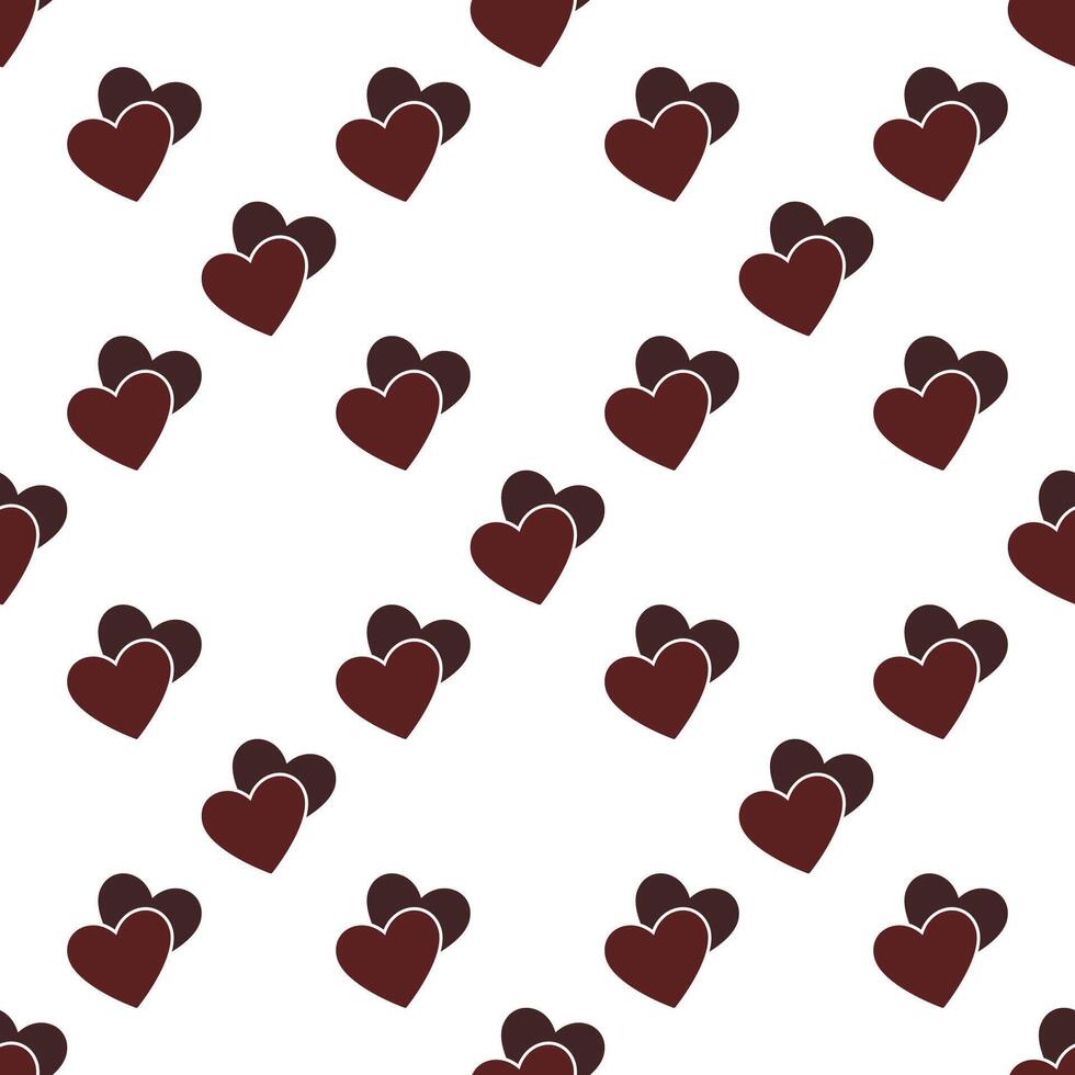 Hearts seamless pattern or background representing love and affection - flat design vector