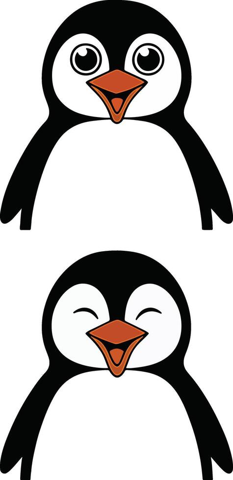 Happy Penguin Cartoon Characters vector