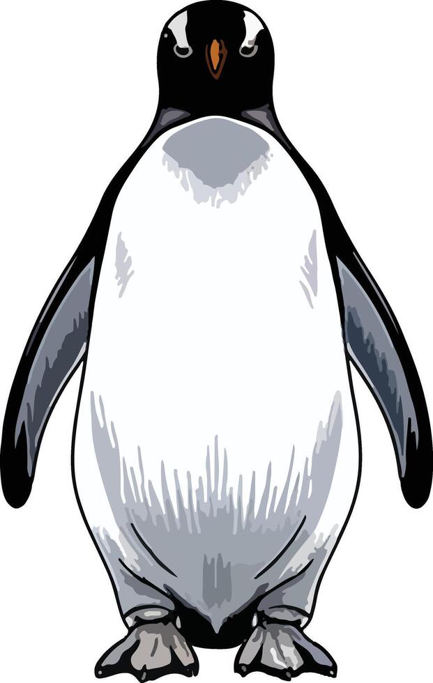 Cute Penguin Illustration Clipart vector