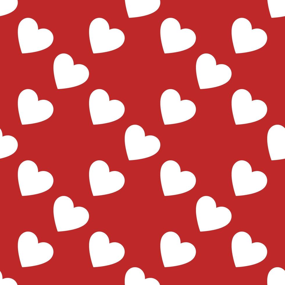 Minimal Heart seamless pattern - love simple background vector
