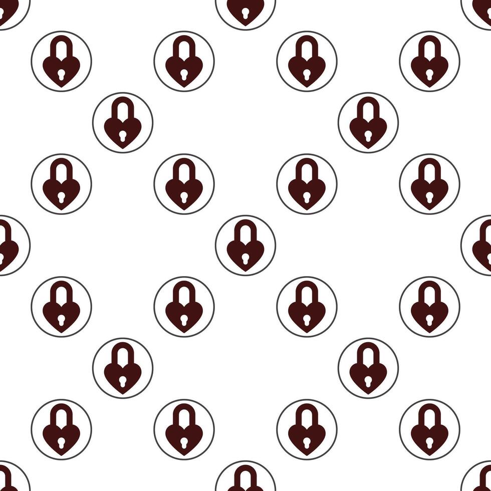 Padlock with Heart seamless pattern for expressing love and joy vector