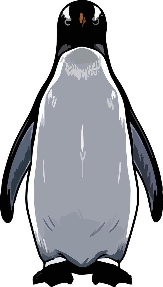 Majestic Emperor Penguin Clipart vector