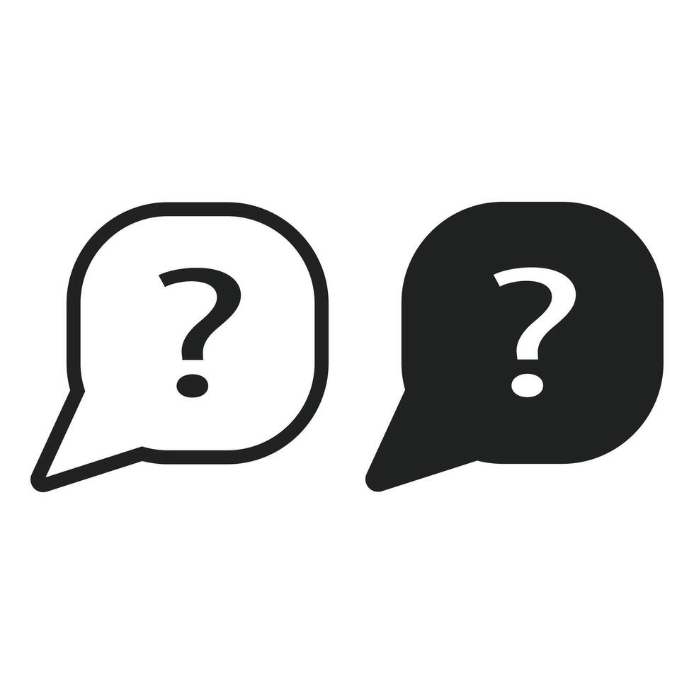 Question Mark Speech Bubbles Icon Help sign vector