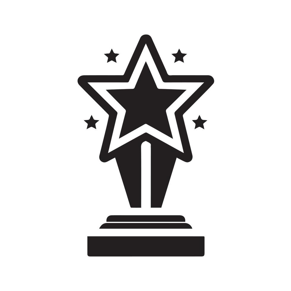 Award-Winning Trophy Design in Vintage Style vector