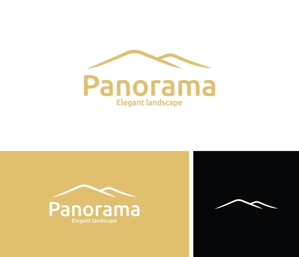 minimalist mountain logo design inspiration vector