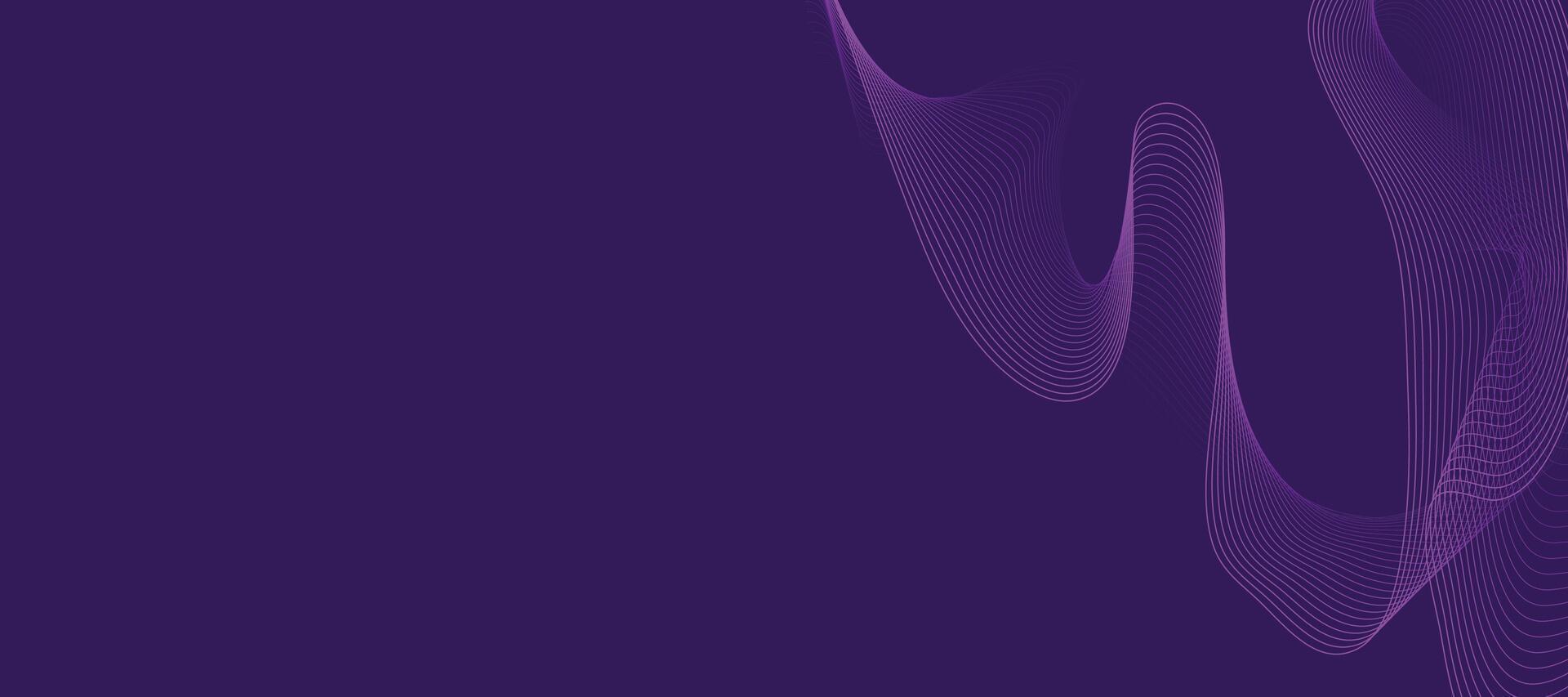 Abstract flowing purple waves in a digital art style with smooth texture and vibrant background for modern design projects vector