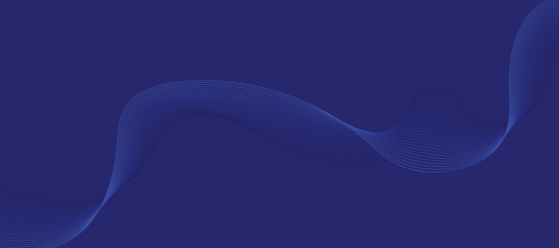 Blue abstract design with smooth flowing waves and glowing texture, ideal for backgrounds and artistic digital projects vector