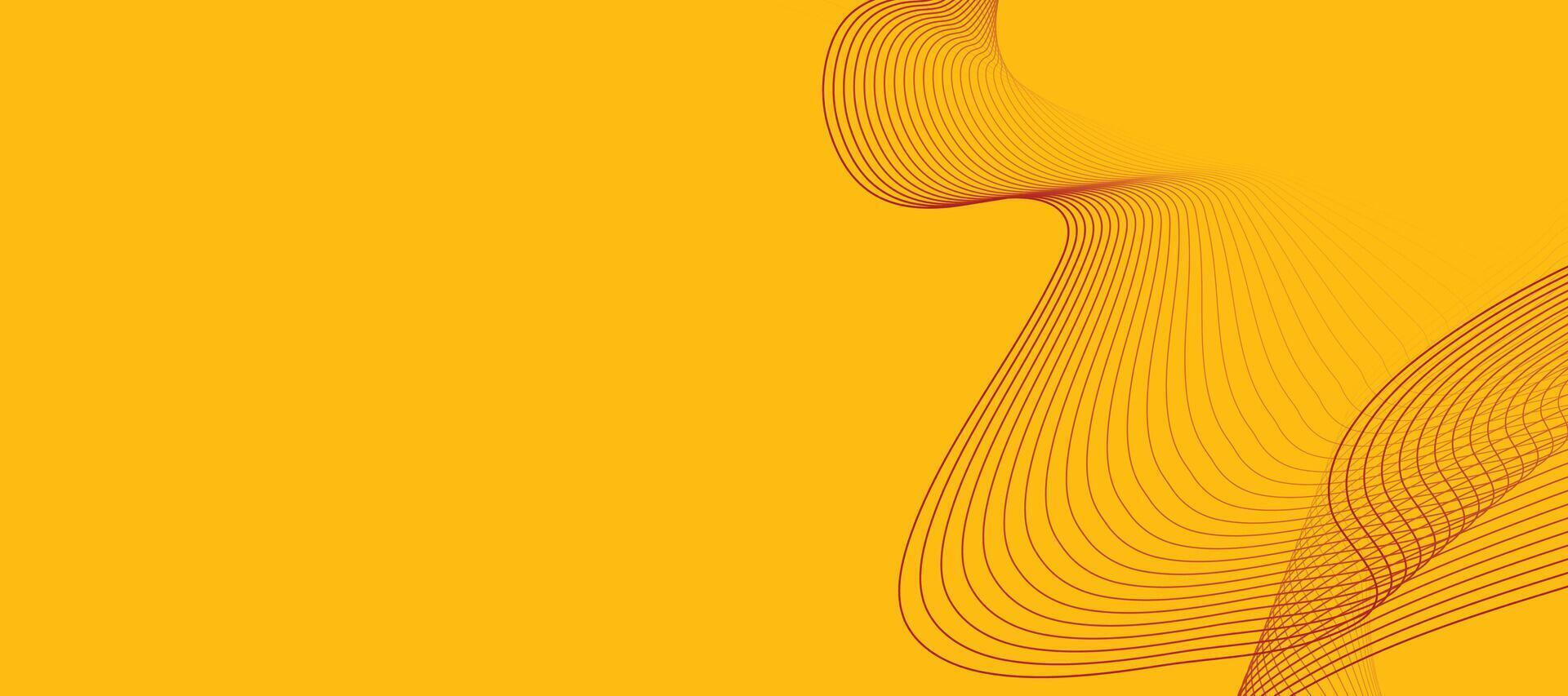 Smooth and dynamic yellow abstract waves with glowing light effects for digital art backgrounds and modern designs vector