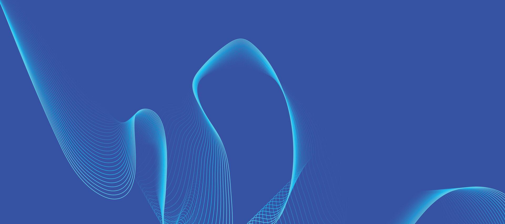 Digital blue waves with smooth flow and glowing light effects for dynamic modern backgrounds and visual design projects vector