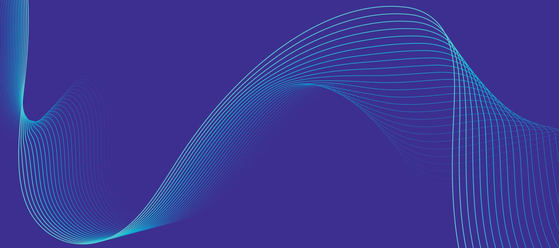 Vibrant purple and blue abstract waves with smooth texture and glowing digital patterns for modern background designs vector