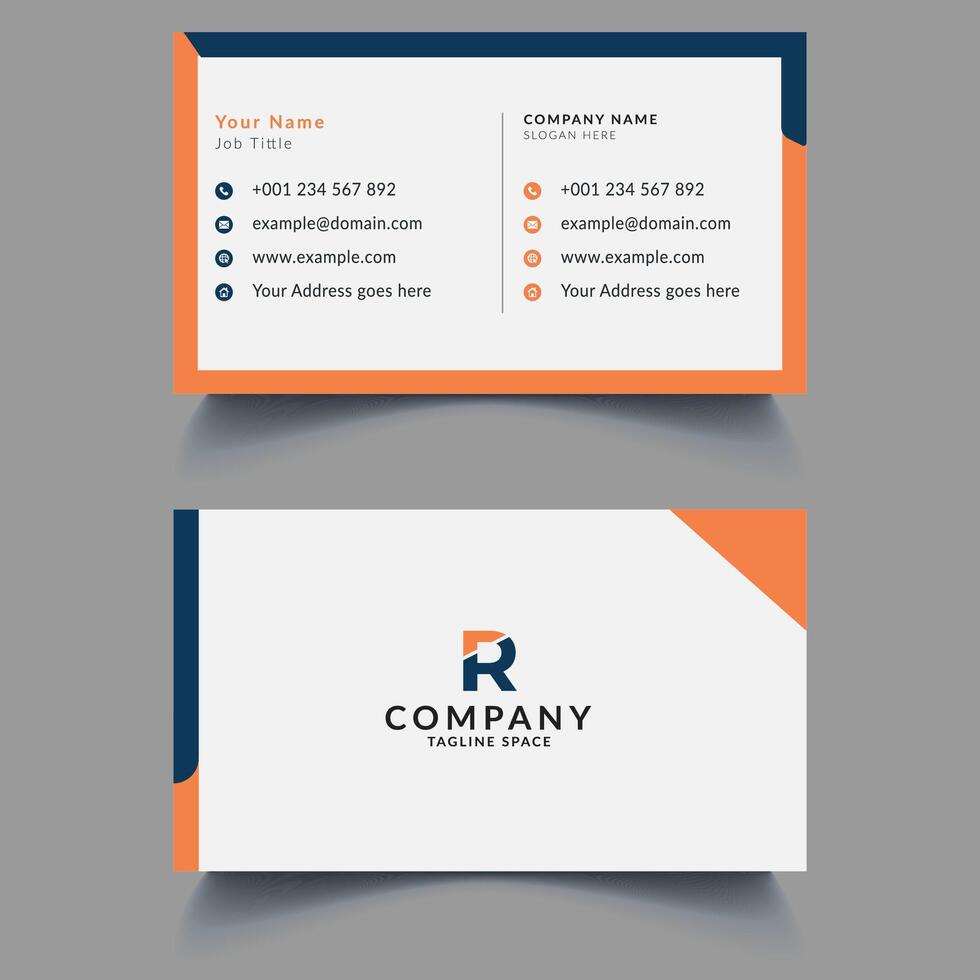 Creative and Corporate Business Card Design, vector