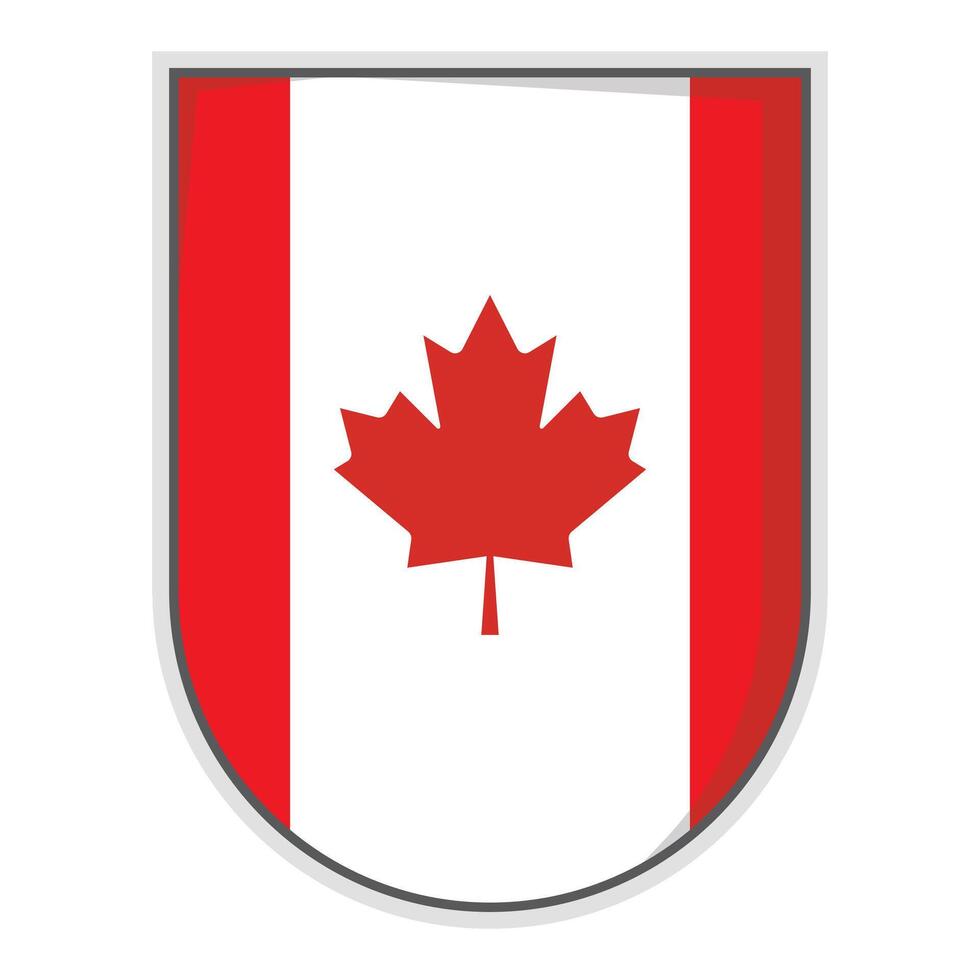 Canada national flag Shield Badge design vector