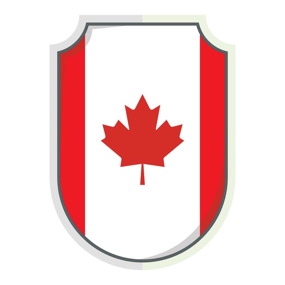 Canada flag Shield Badge element vector