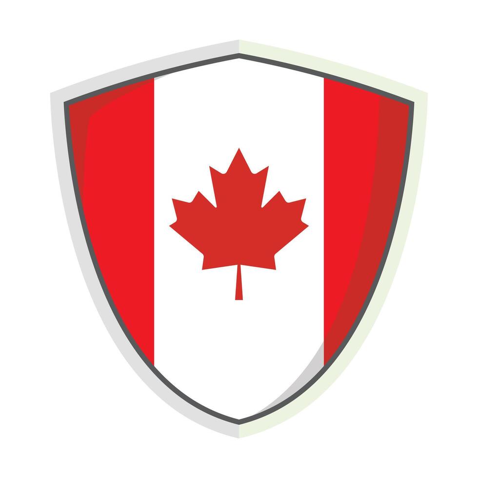 Canada national flag Shield Badge element vector