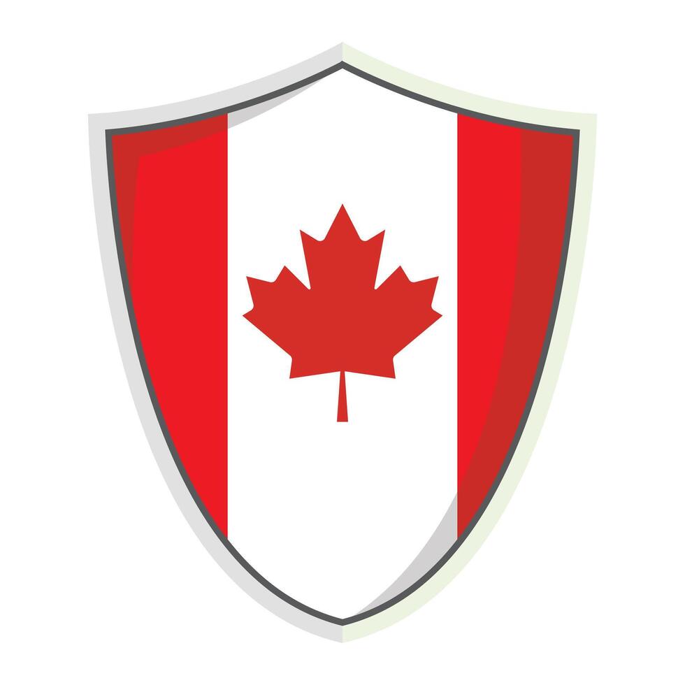 Canada national flag Shield Badge vector