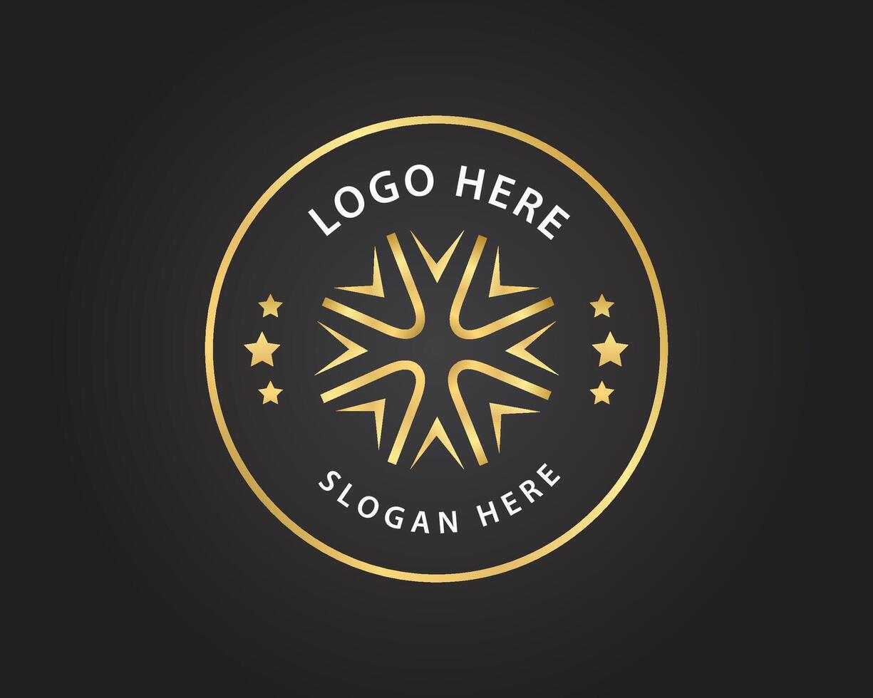 Emblem logo design vector