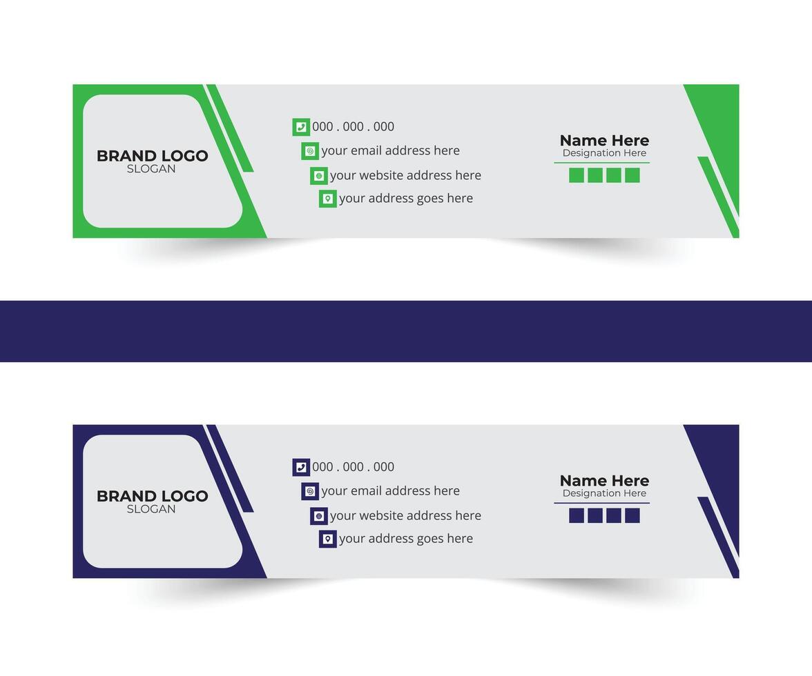 email signature design in simple way vector