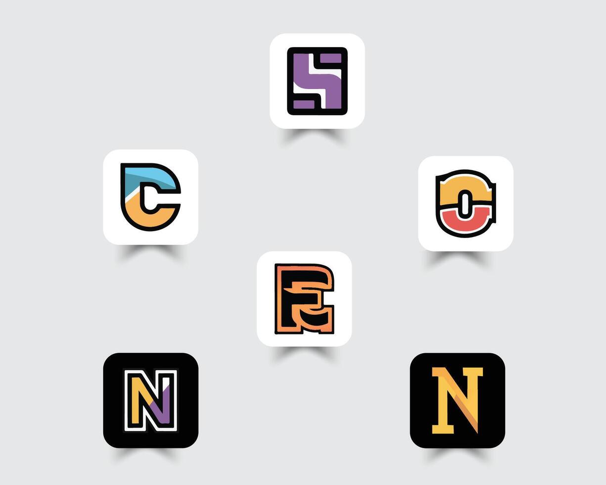 Logo or icon design in C, S, E, O, N word vector