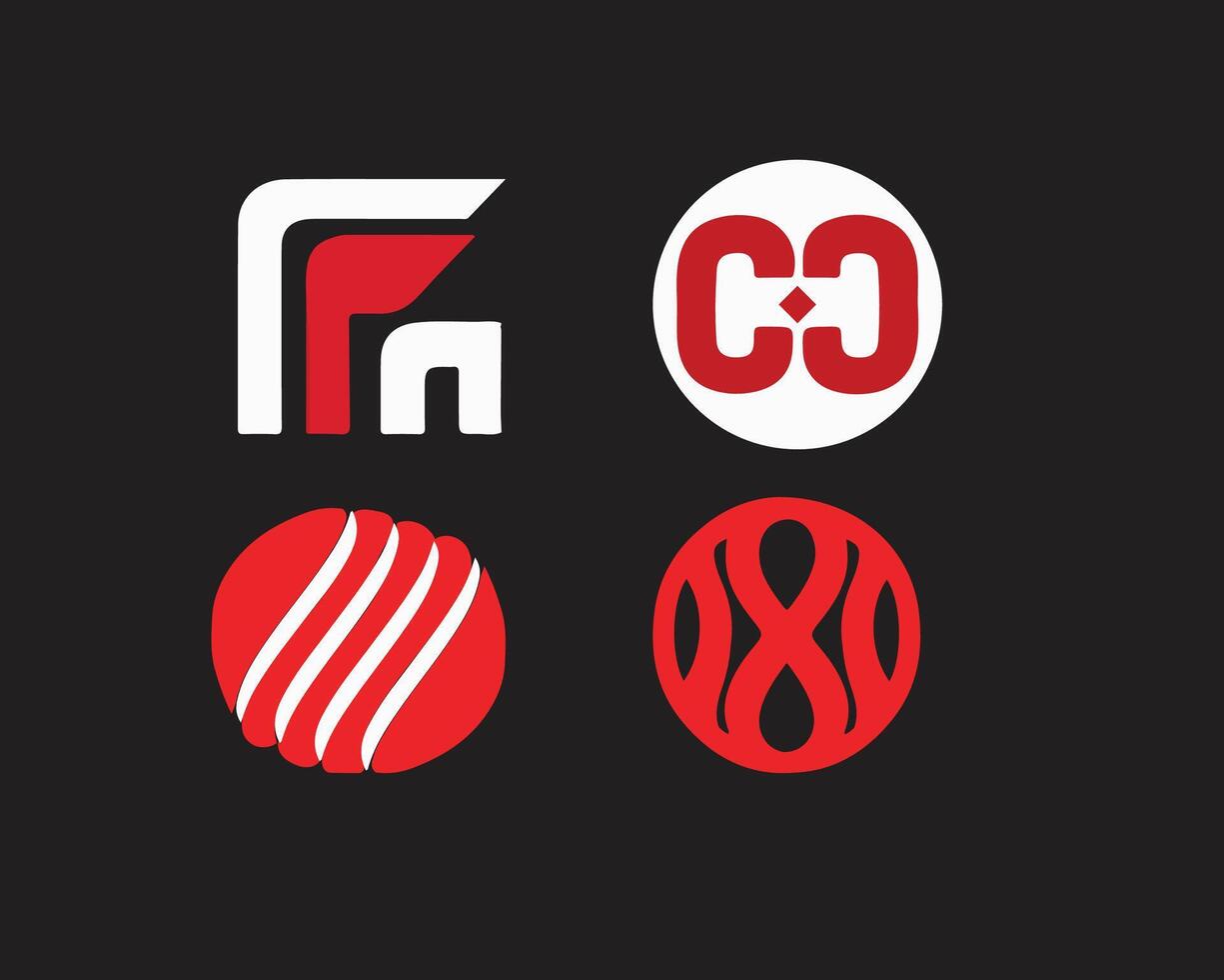 company logo in different shape vector