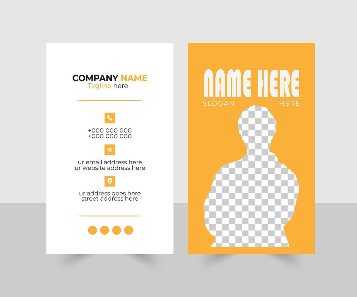 digital style business card design with image vector