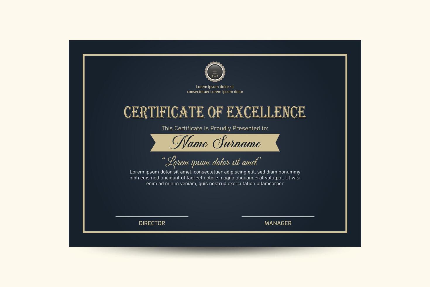 minimalist certificate design vector