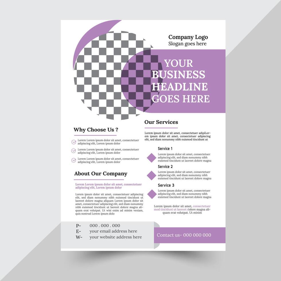 corporate flyer design in different color vector