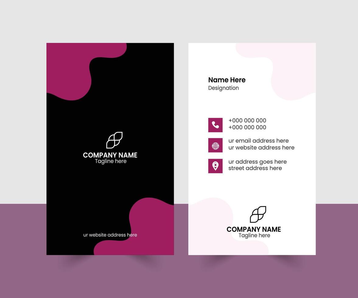 minimalist business card design vector