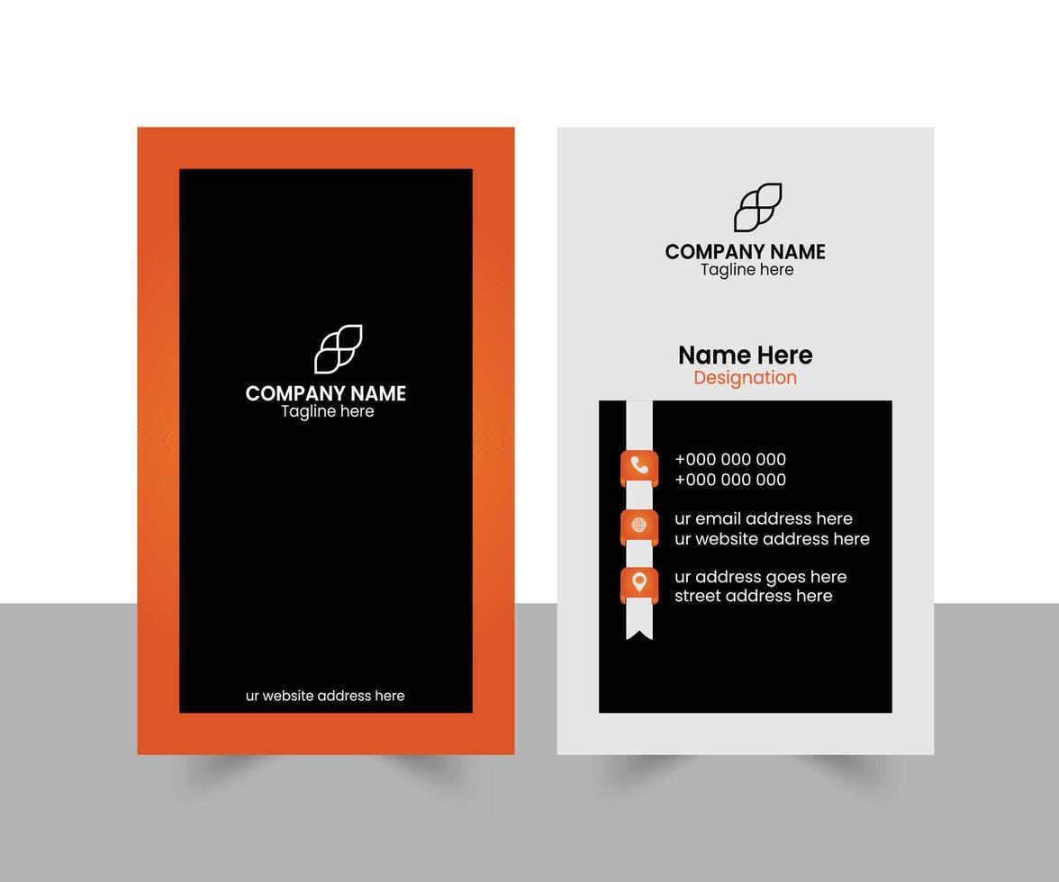 both side business card design vector