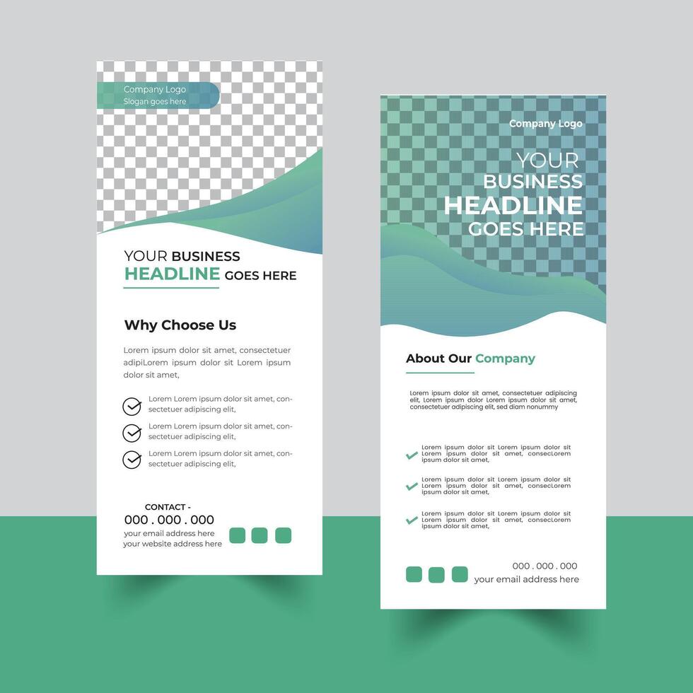 rollup banner in gradient colors vector