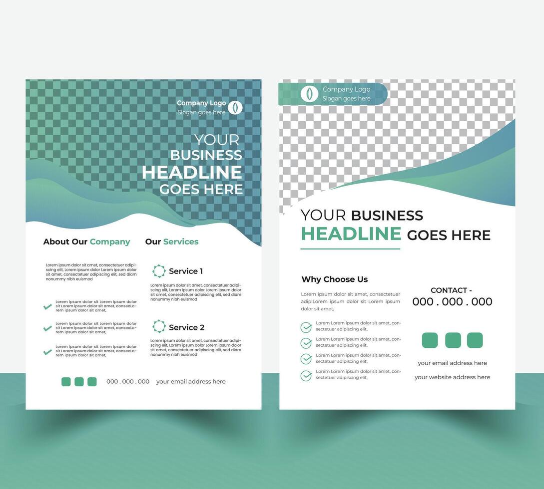 flyer in gradient color for business vector