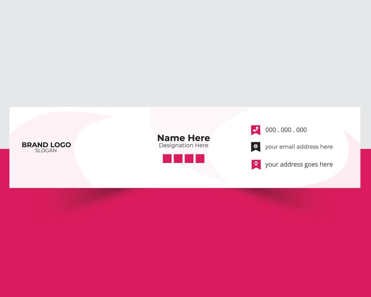 email signature in simple look vector