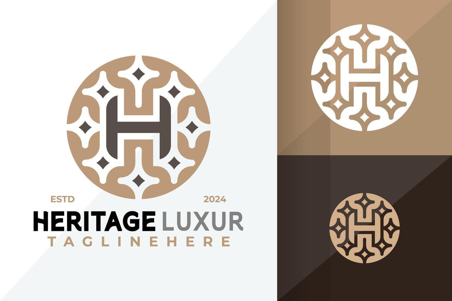 Letter H Luxurious Logo Icon Design Illustration vector