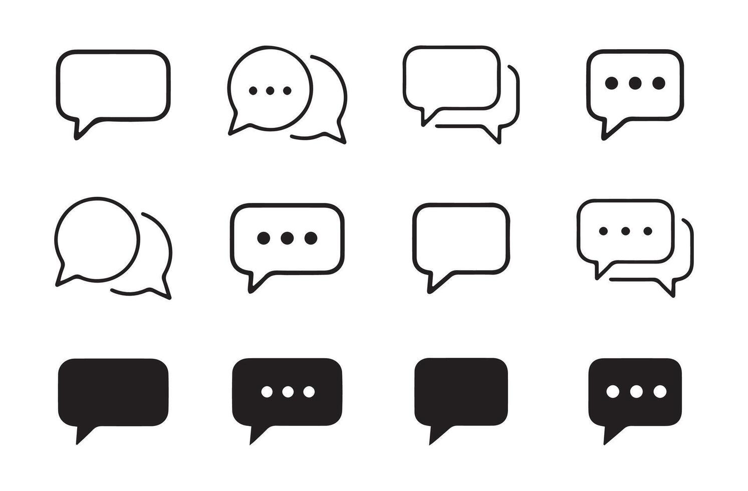Incoming inbox message icon set vector