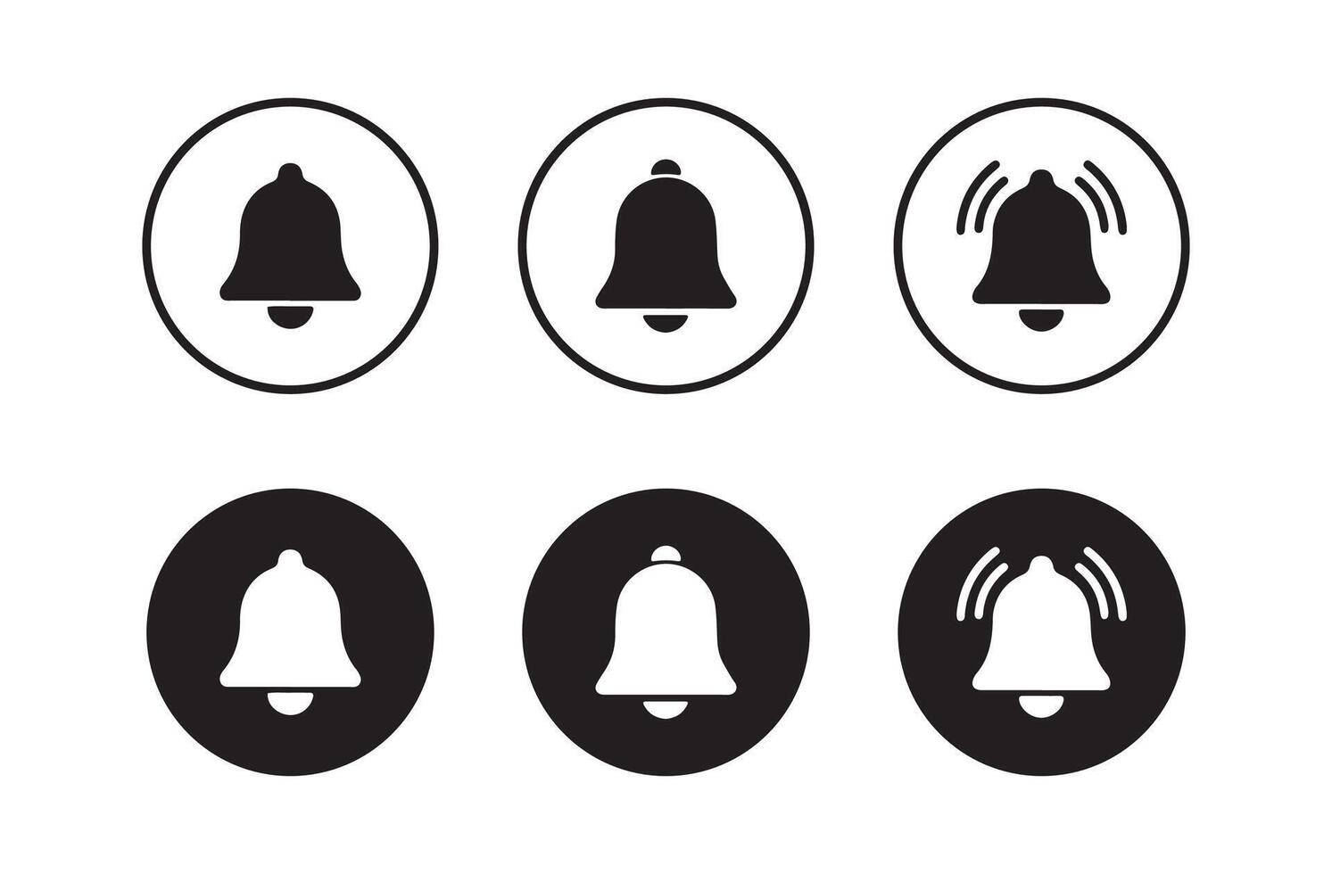 Ringing bell and notification icon. Social media Notification icon. Illustration EPS 10 vector