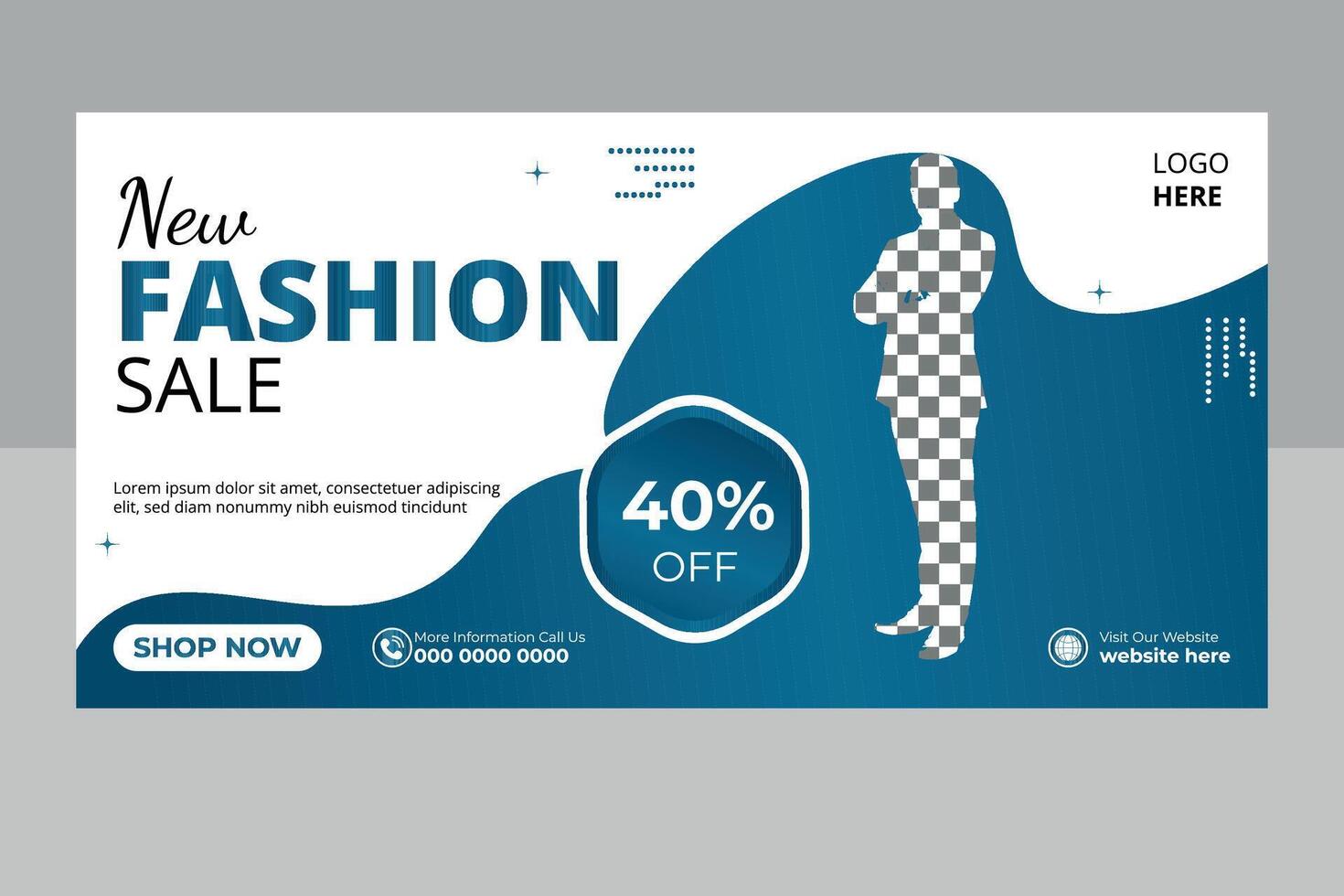 Modern And Creative Fashion Billboard Design Template vector