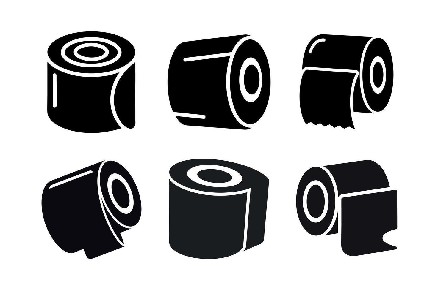 Silhouette Toilet Paper Rolls vector