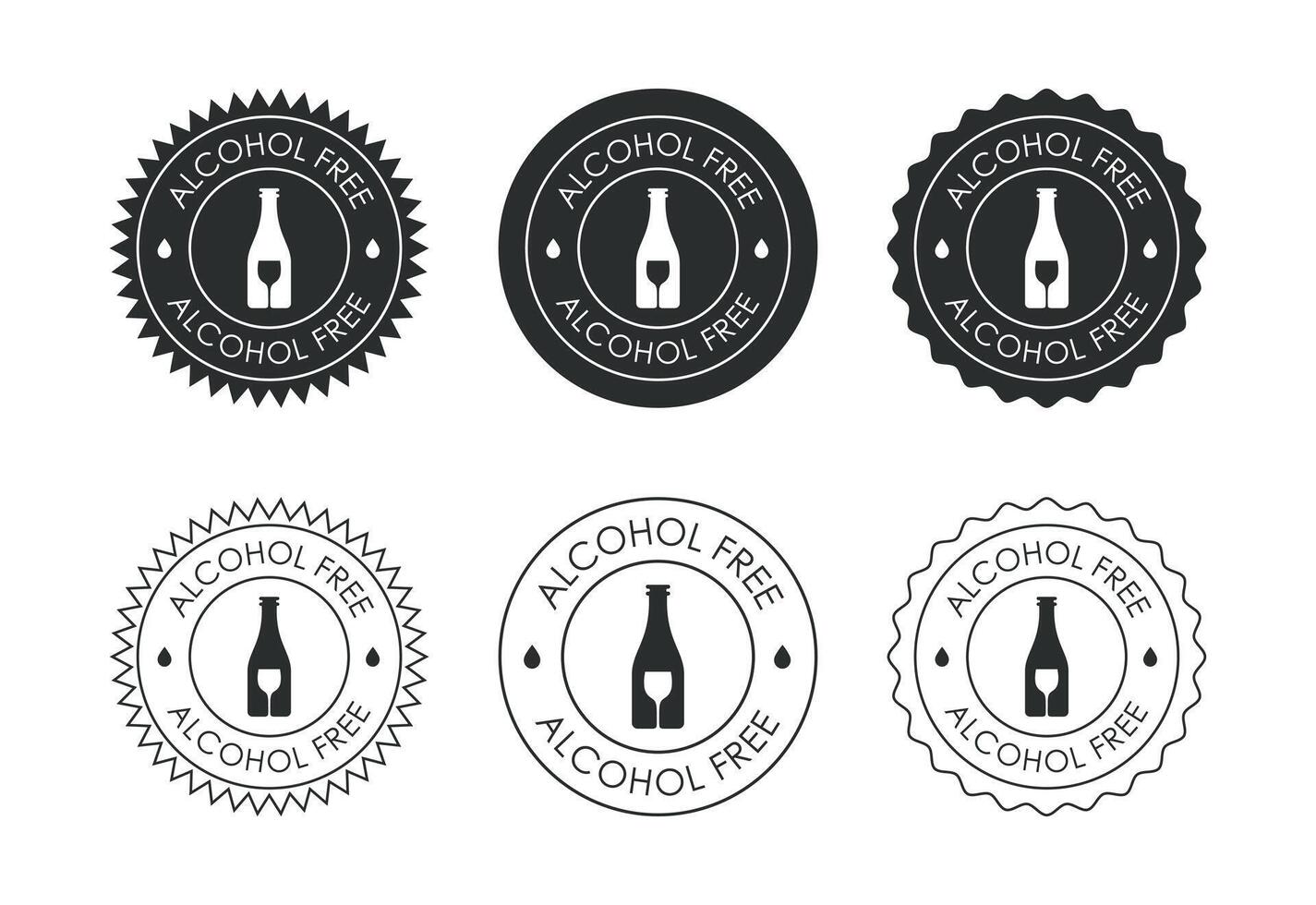 Alcohol Free Icon Design Black vector