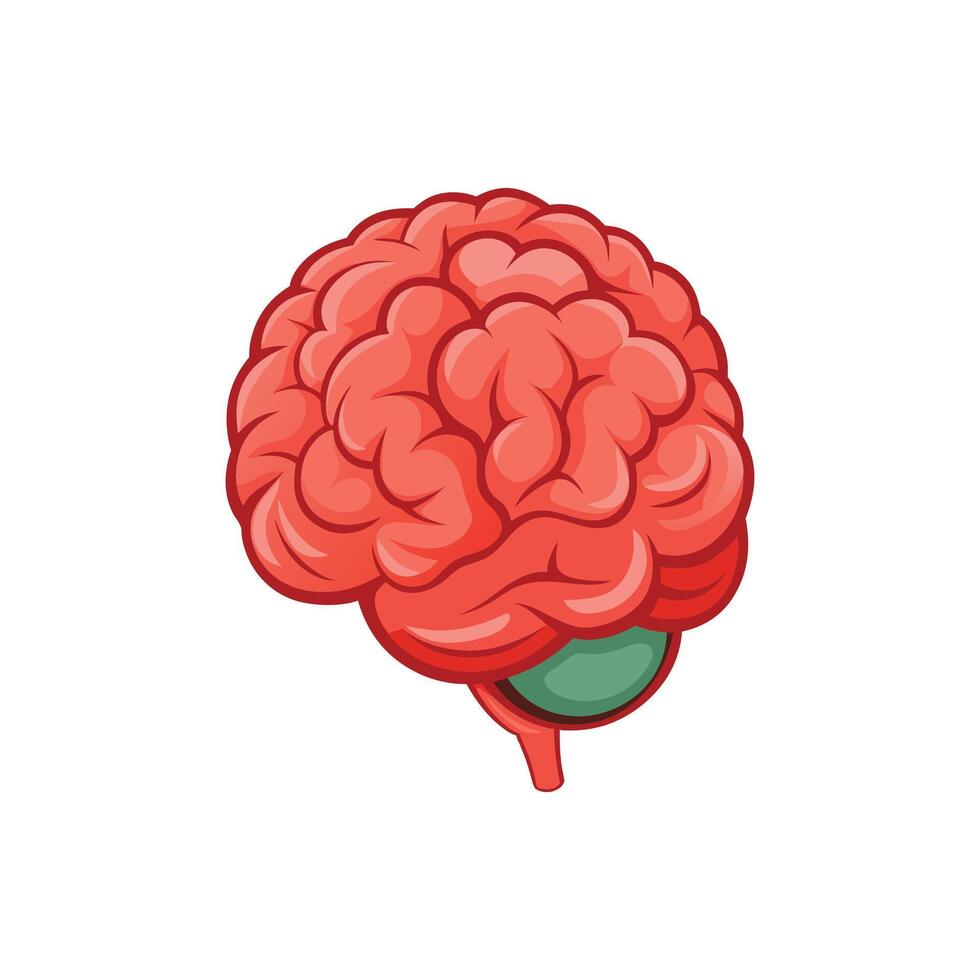 Neural Connections Human Brain Illustration Design vector