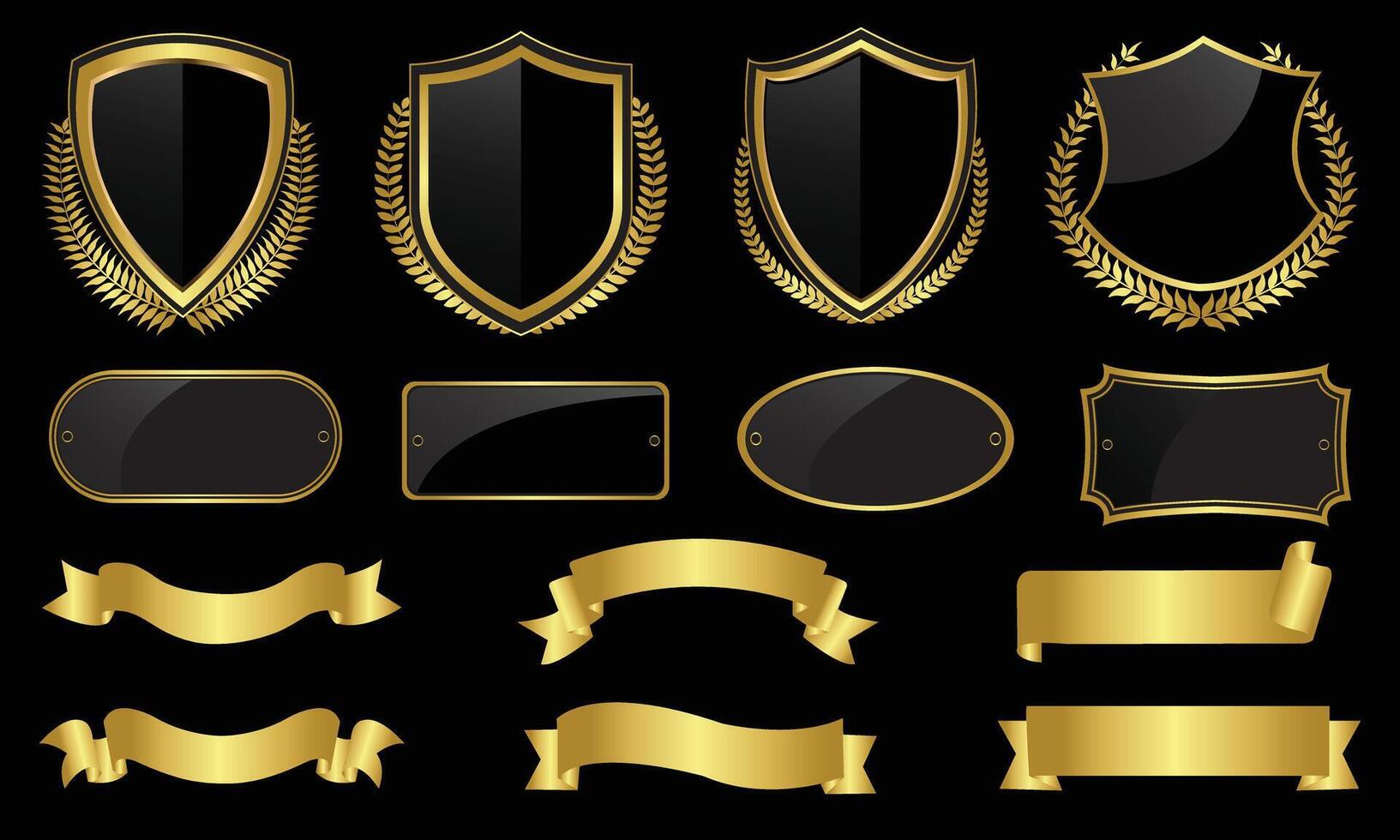 Retro badges and labels collection vector