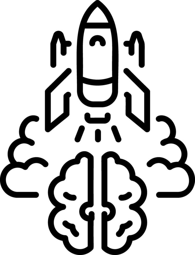 Boost knowledge icon in linear style vector