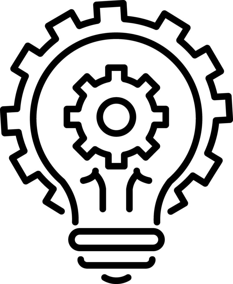 Trendy Brainstorming icon in linear style vector