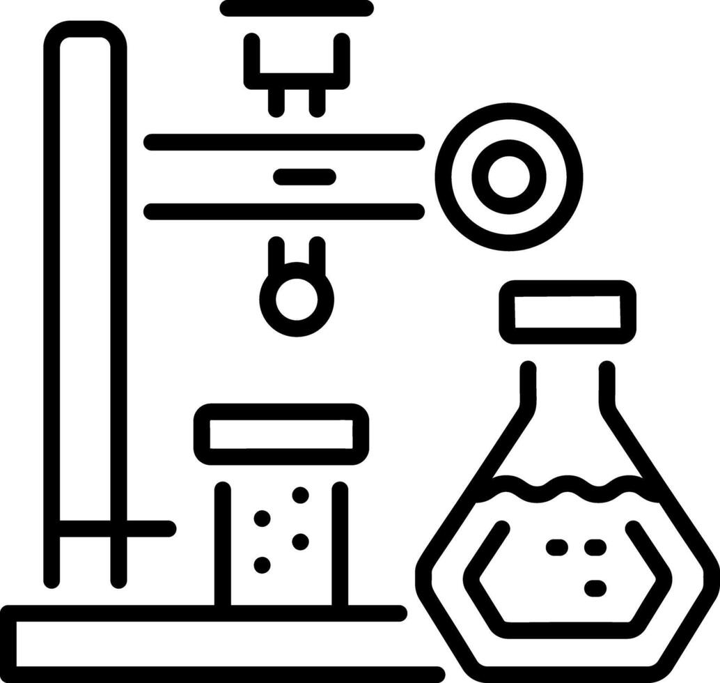 A line style icon of laboratory vector