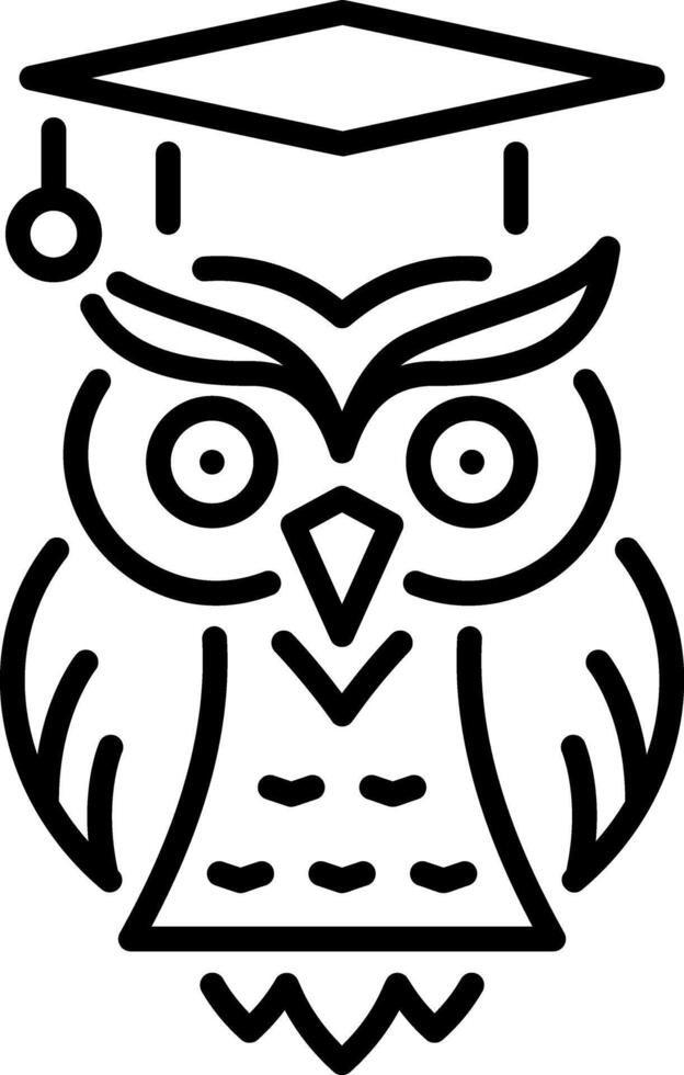 Education wisdom icon in linear style vector