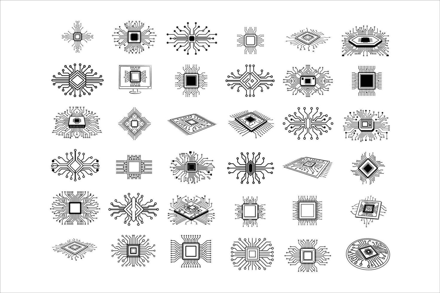 Abstract Technology Circuit Board Background vector