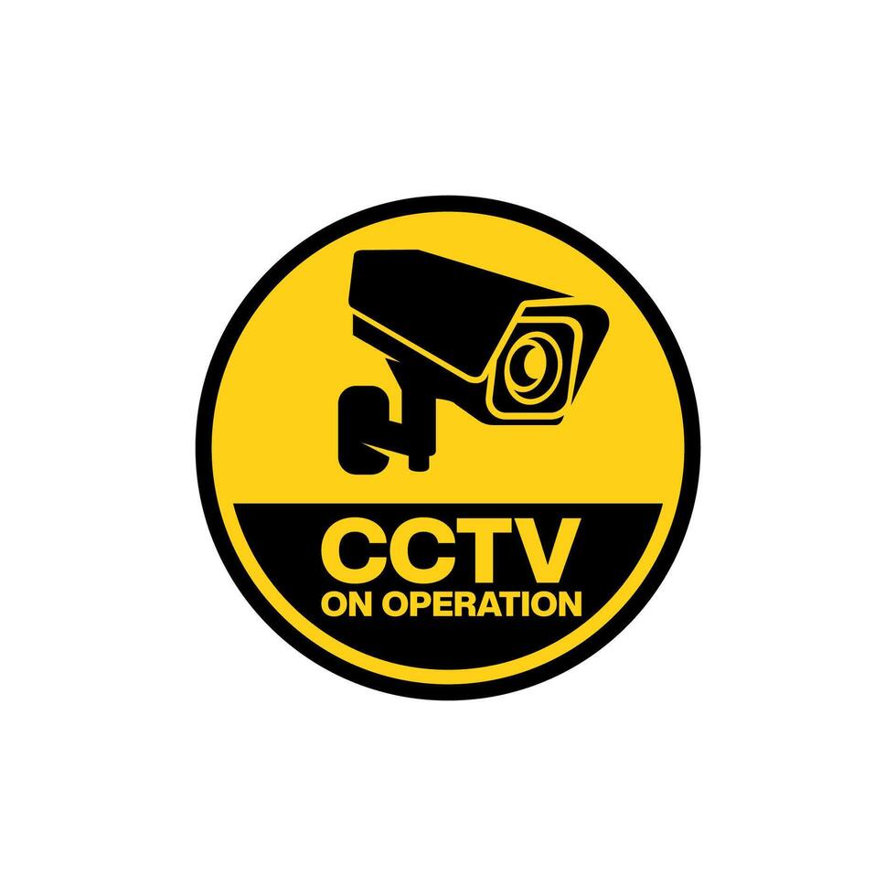 cctv sign, logo, badge, icon, sticker, label, emblem, stamp, symbol vector
