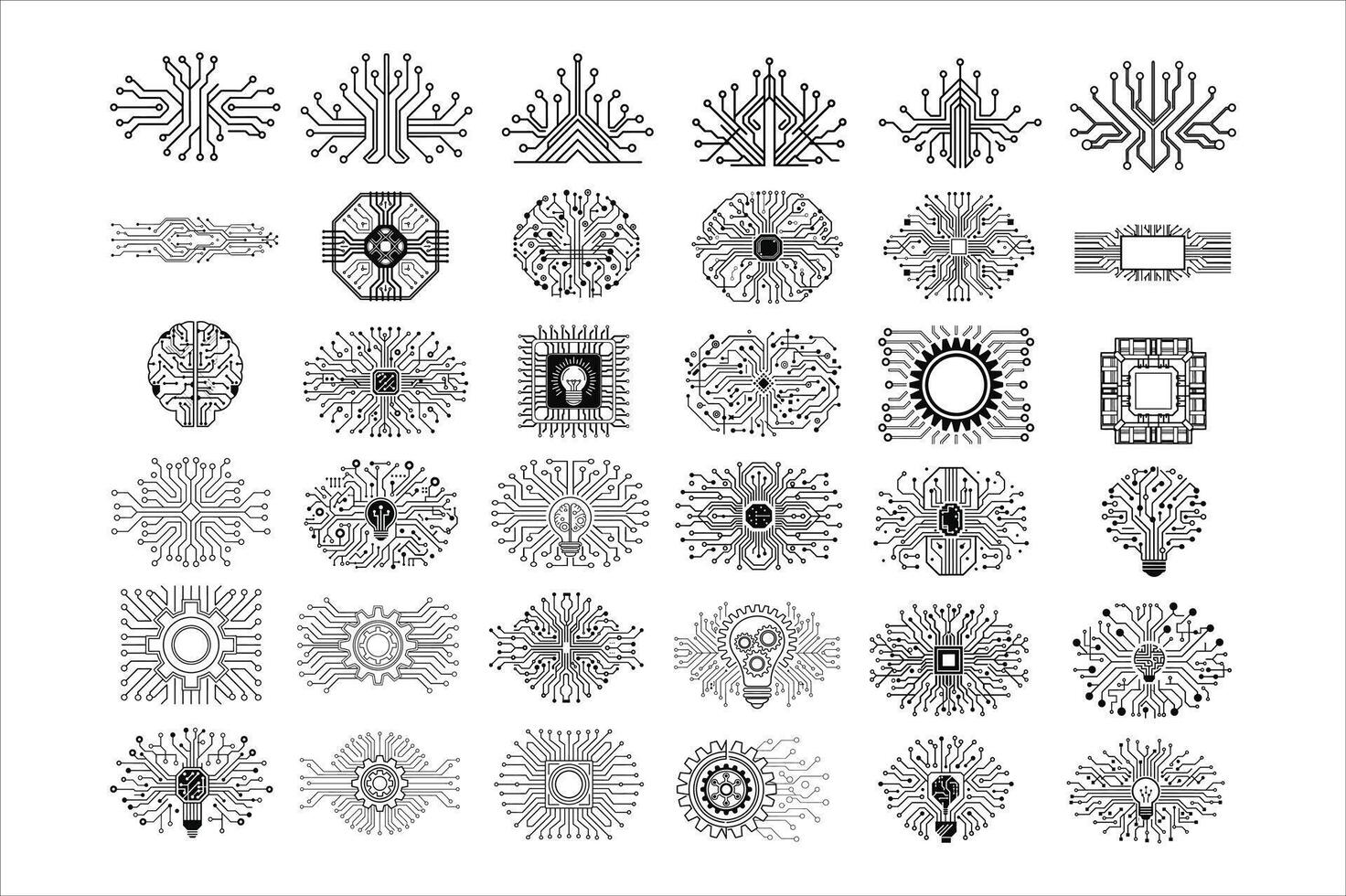 Abstract Futuristic Technology Circuit Board. vector
