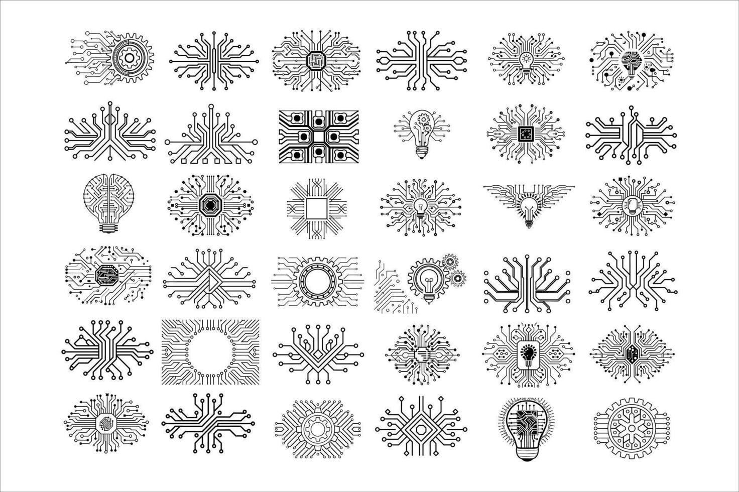 Futuristic Technology Circuit Board Background vector