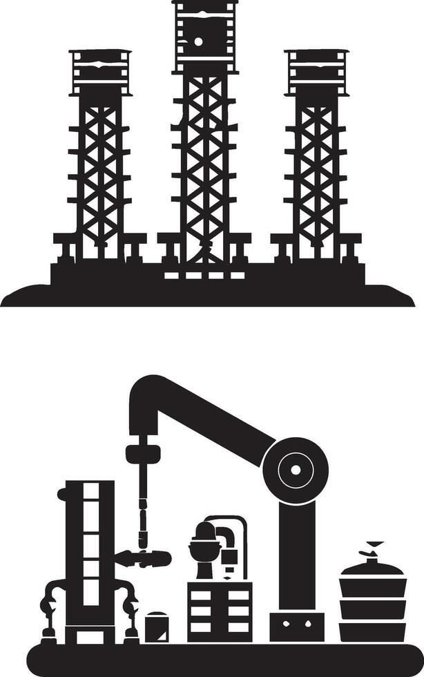 building factory industrials vector